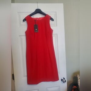 Mario Serrani Italy Red Sheath Dress • Sleeveless • Classic Fit • NWT